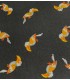 Viscose NOIR motif toucan