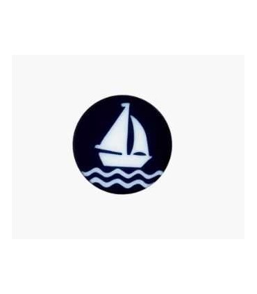 Bouton Polyester Bateau MARINE - 15mm