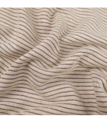 Jersey Lin - lurex : NATUREL-ROSE