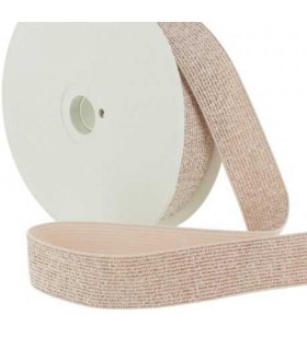 Élastique lurex ROSE 25mm