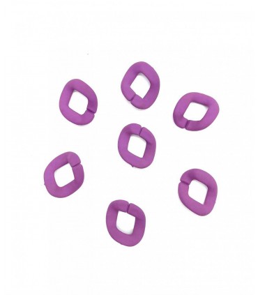Maillon Acétate 33x40mm - VIOLET