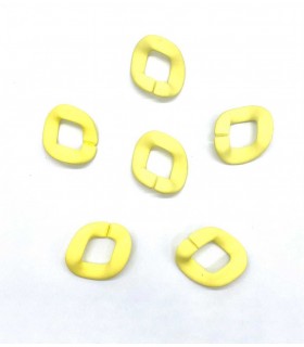 Maillon Acétate 33x40mm - JAUNE CITRON