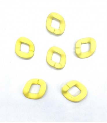 Maillon Acétate 33x40mm - JAUNE CITRON