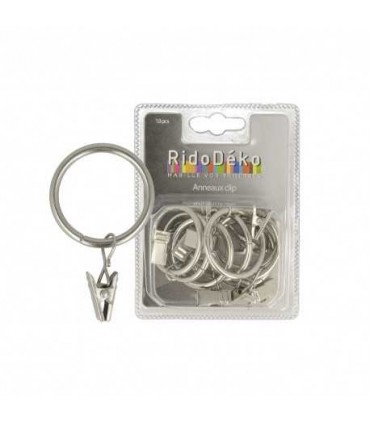 Anneaux Pince Attache Rideaux- Diamètre 25mm -par 10