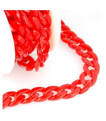 Chaîne Maillon Acrylique - ROUGE