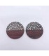 Pendentif Rond Acrylique et Bois - Imprimé LÉOPARD