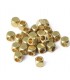 Perle cube carré 6mm en laiton massif - DORÉ