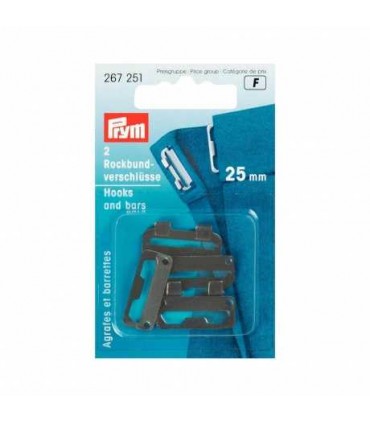 PRYM : Agrafes Plates 25mm – Noir