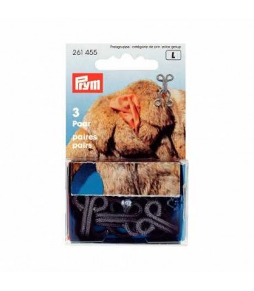PRYM : Agrafes fourrure - Gris