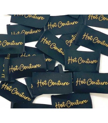 Étiquette à coudre Lurex : HOT COUTURE
