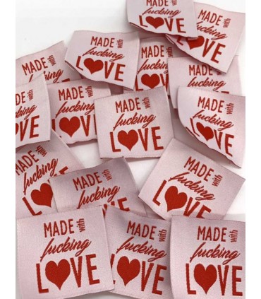 Étiquette à coudre : Made with Fucking Love
