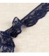 DENTELLE ÉLASTIQUE à FLEURS 3,3cm - MARINE