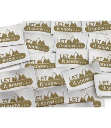Étiquette à coudre : Let it snow