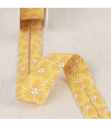 BIAIS Imprimé ALVEOLES - JAUNE