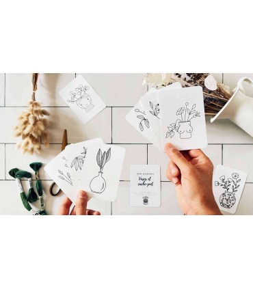 CARO TRICOTE : Lot de mini planches "Vases et cache-pot"