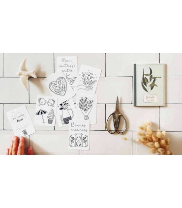 CARO TRICOTE : Lot de mini planches "Merci"