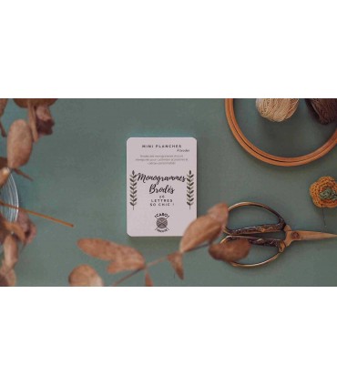 CARO TRICOTE : Lot de mini planches "Monogrammes brodés"