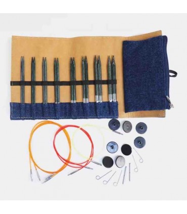 KNIT PRO: Kit aiguilles circulaires Denim Édition