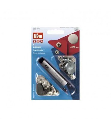 PRYM : Pression Anorak Argent 20mm