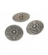 Bouton sur pied  « Compas » 23mm - ARGENT