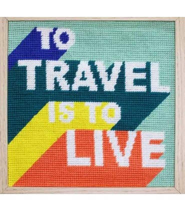 FUKURI : Kit canevas - TO TRAVEL IS TO LIVE