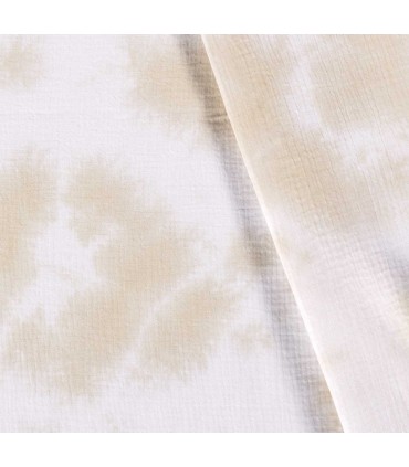 DOUBLE GAZE TIE &amp; DYE - Crème