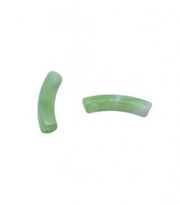 Perles acryliques Tube - Marbré VERT POMME
