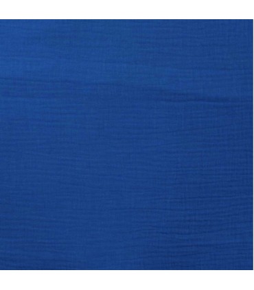Double Gaze de Coton - BLEU ROI