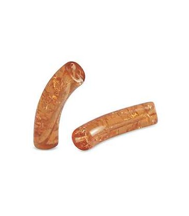 Perles acryliques Tubes Givrées - AMBRE