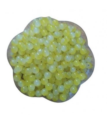 Perle acrylique Ronde Bicolore - JAUNE