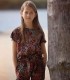 SEE YOU AT SIX : Viscose Blossom Mosaic Noir