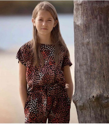 SEE YOU AT SIX : Viscose Blossom Mosaic Noir