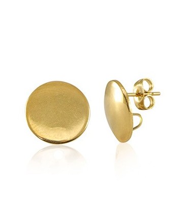 Apprêts en métal TQ boucles d'oreilles puces 15mm avec anneau - DORÉ