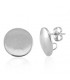 Apprêts en métal TQ boucles d'oreilles puces 15mm avec anneau - ARGENT