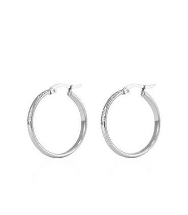 Boucles d'oreilles créoles 28mm - ARGENT