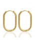 Boucles d'oreilles créoles ovale - DORÉ