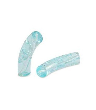 Perles acryliques Tubes Givrées - TURQUOISE