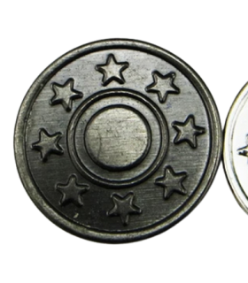 Bouton célibataire de Jeans 20MM - GRIS