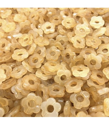 Pendentif en acétate Fleur 15mm - SAFRAN