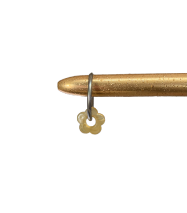 Pendentif en acétate Fleur 15mm - SAFRAN