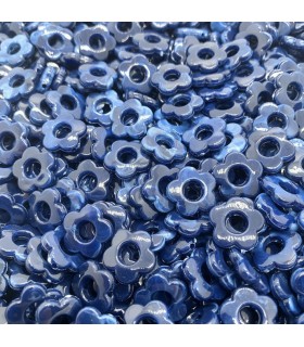 Pendentif en acétate Fleur 15mm - MARINE