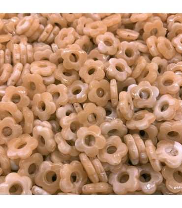 Pendentif en acétate Fleur 15mm - SAUMON