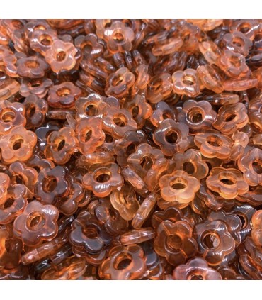Pendentif en acétate Fleur 15mm - CARAMEL