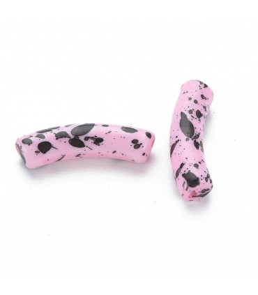 Perles acryliques Tube - ROSE SPRAY