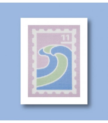 FUKURI : Kit canevas - Timbre VAGUES