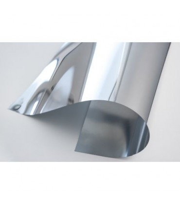 Papier effet miroir argent souple 40x40