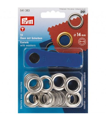 PRYM: Oeillets 14mm - ARGENT