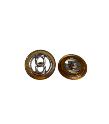 Bouton Sur Pied 22mm Maillons dorés - ÉCAILLE