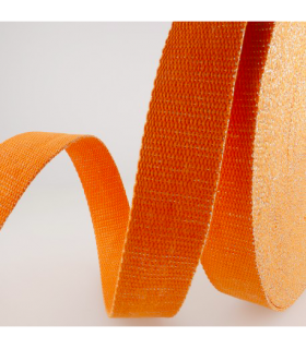 Sangle à sac Paillettes ORANGE et ARGENT