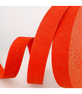 Sangle à sac Paillettes ROUGE et OR